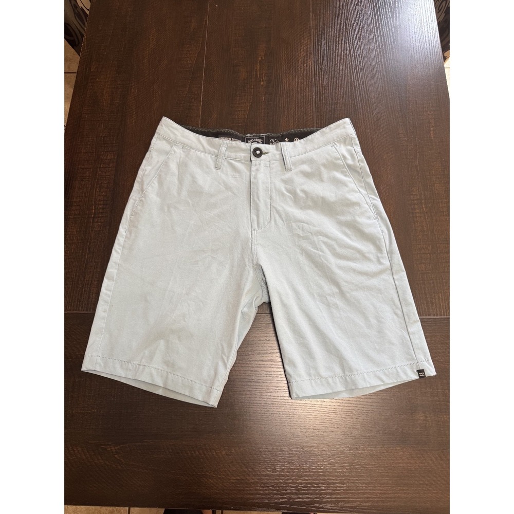 Billabong Surftrek Shorts Mens 31 Light Blue Quick Dry Stretch Chino #1084